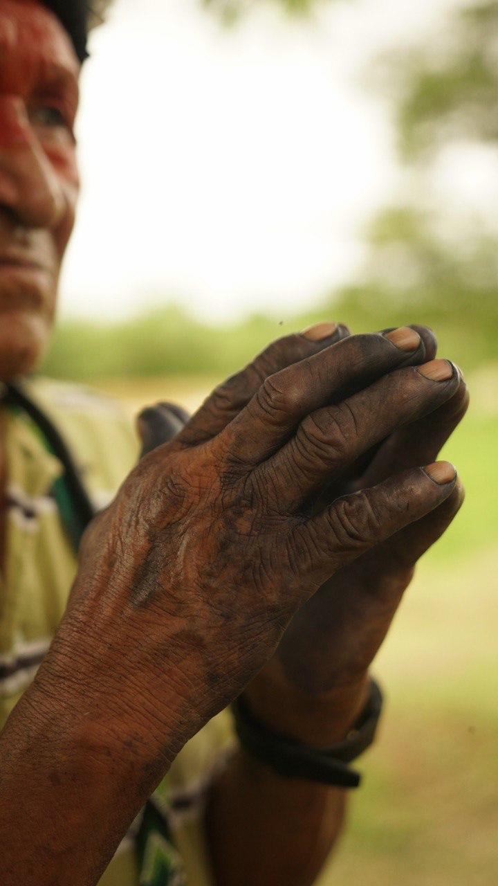 Hands held in a sacred blessing